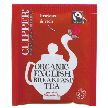Organic Fairtrade English Breakfast 250 Envelopes - Clipper - Black tea - Eco Natural Products