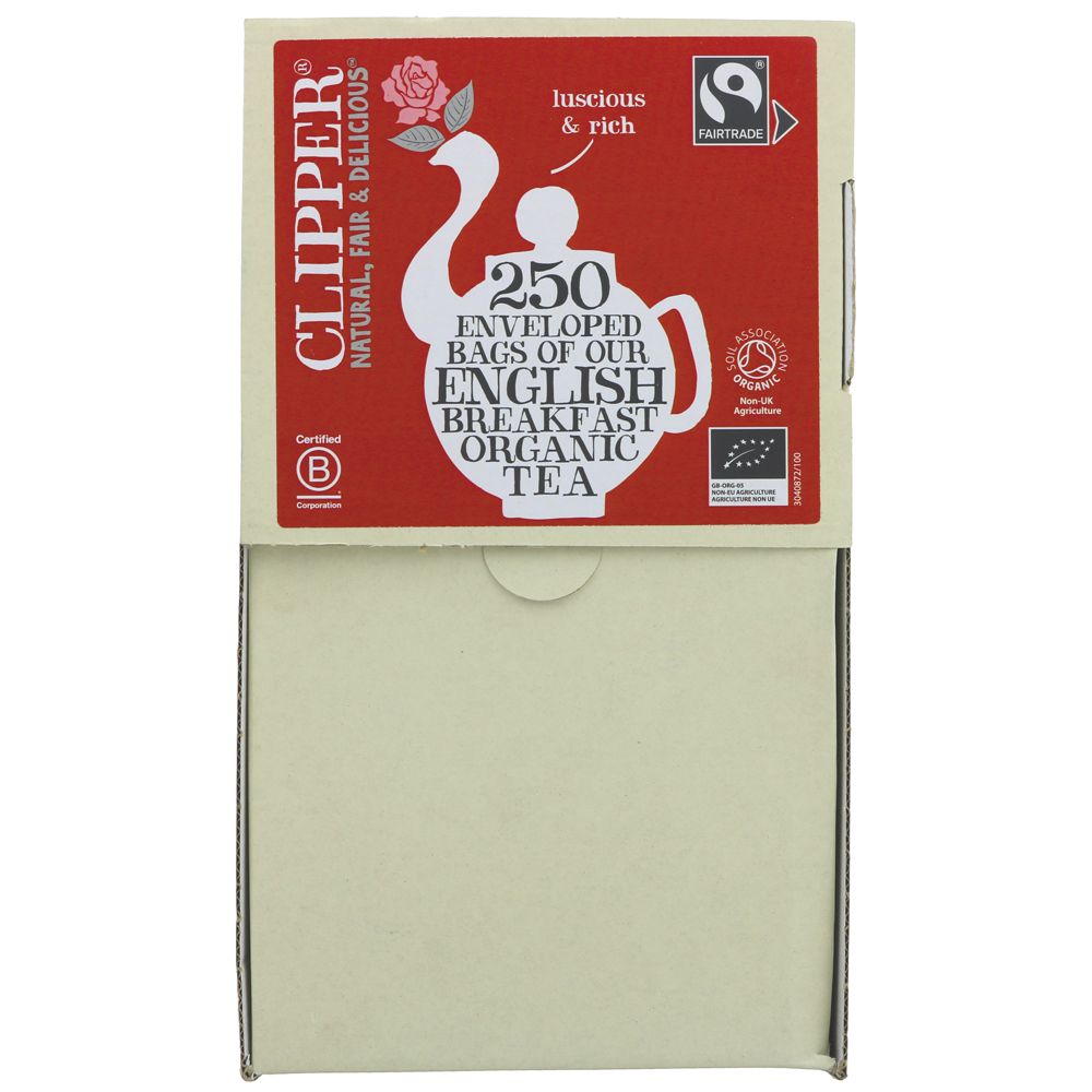 Organic Fairtrade English Breakfast 250 Envelopes - Clipper - Black tea - Eco Natural Products