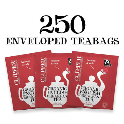 Organic Fairtrade English Breakfast 250 Envelopes - Clipper - Black tea - Eco Natural Products