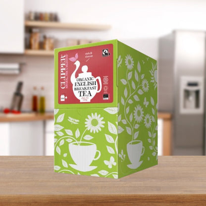 Organic Fairtrade English Breakfast 250 Envelopes - Clipper - Black tea - Eco Natural Products