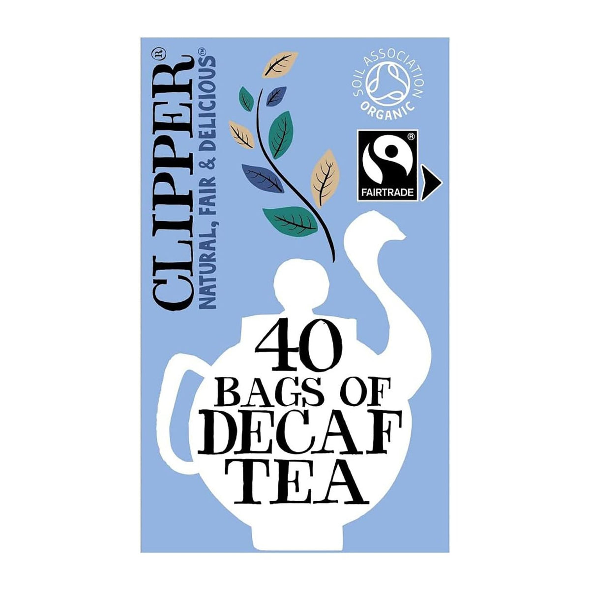 Organic Fairtrade Everyday Decaf Tea 40 Bags - Clipper - Black Tea - Eco Natural Products