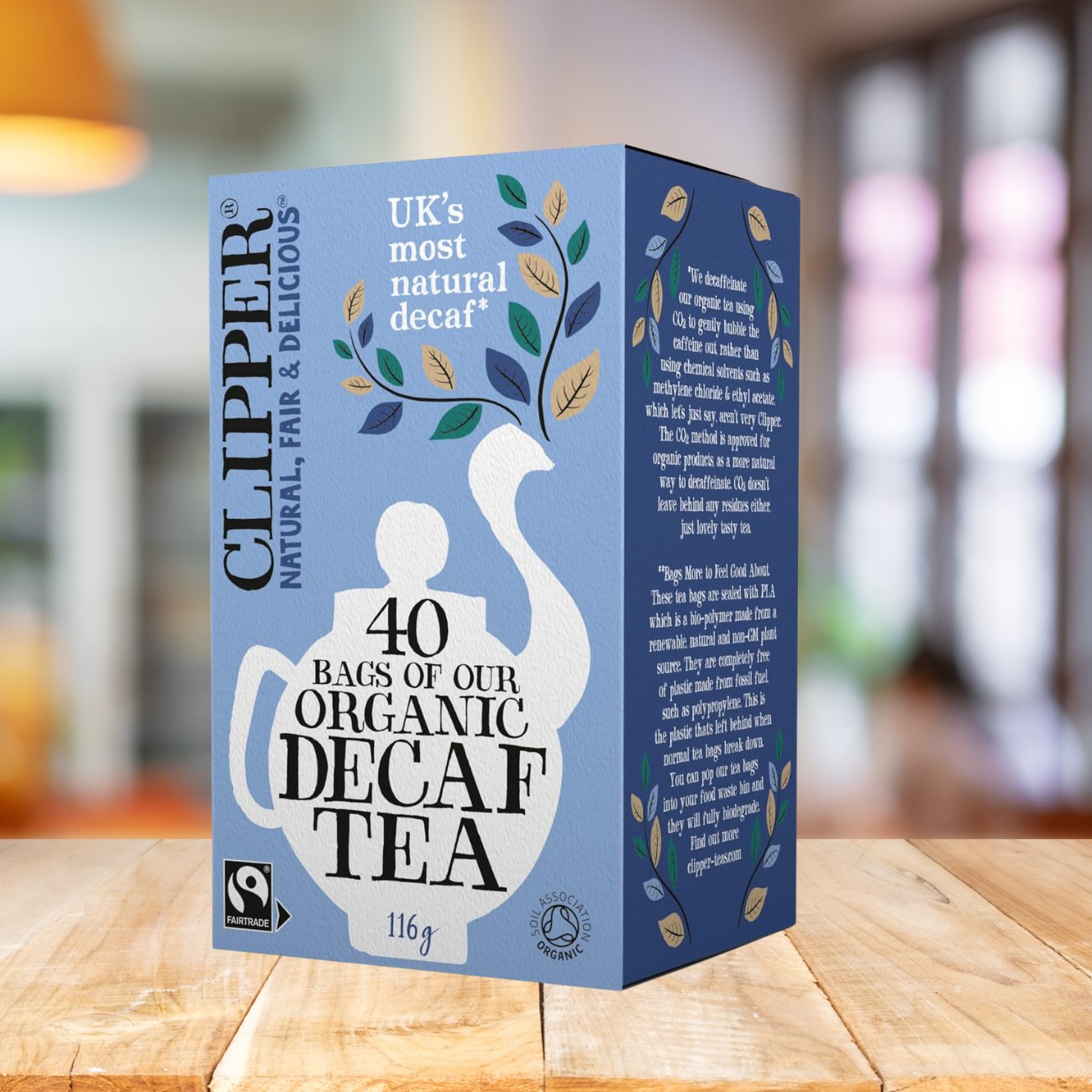 Organic Fairtrade Everyday Decaf Tea 40 Bags - Clipper - Black Tea - Eco Natural Products