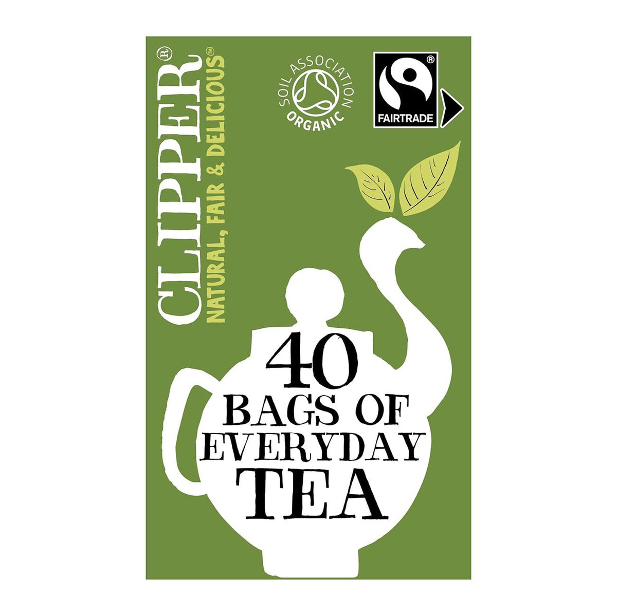 Organic Fairtrade Everyday Tea 40 Bags - Clipper - Black Tea - Eco Natural Products