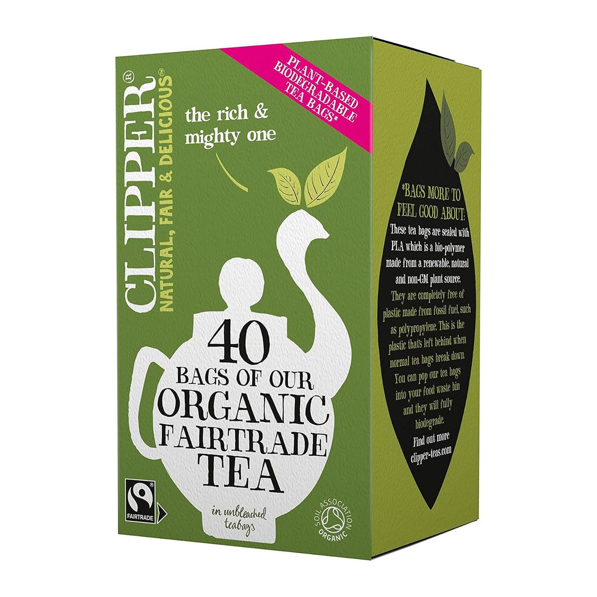 Organic Fairtrade Everyday Tea 40 Bags - Clipper - Black Tea - Eco Natural Products