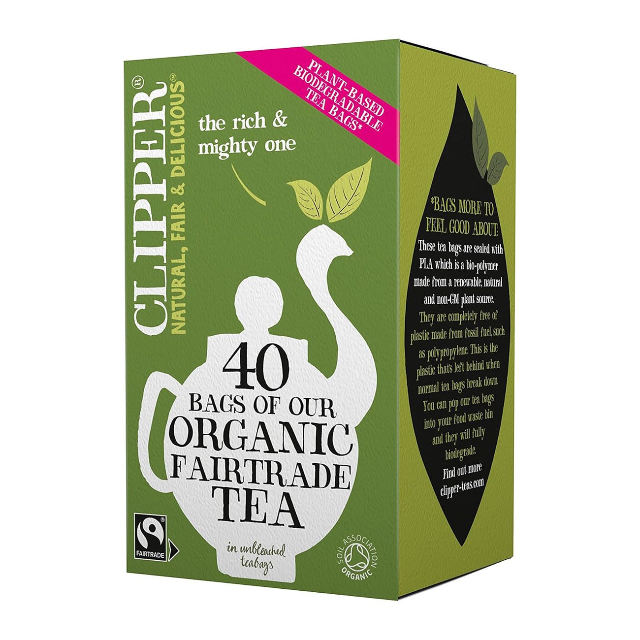 Organic Fairtrade Everyday Tea 40 Bags - Clipper - Black Tea - Eco Natural Products
