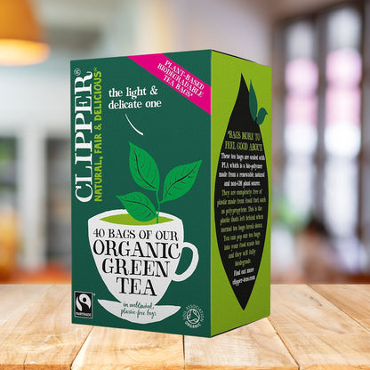 Organic Fairtrade Green Tea 40 Bags - Clipper - Green Tea - Eco Natural Products