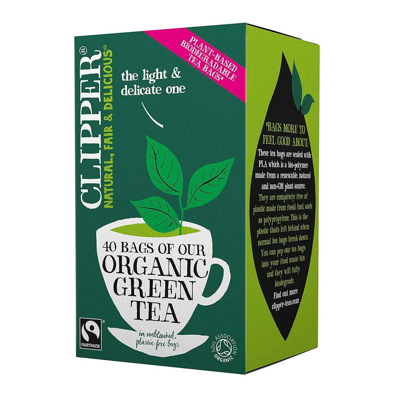 Organic Fairtrade Green Tea 40 Bags - Clipper - Green Tea - Eco Natural Products