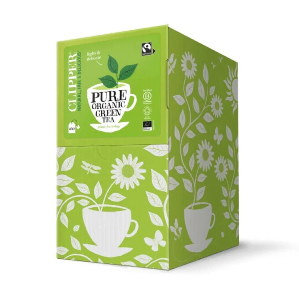 Organic Fairtrade Pure Green Tea 250 Envelopes - Clipper - Green Tea - Eco Natural Products