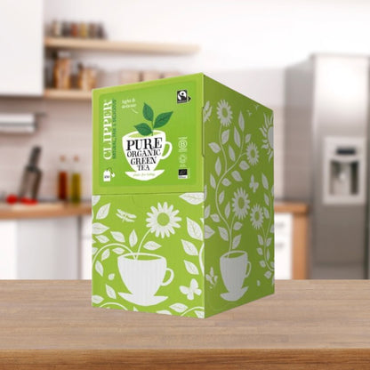 Organic Fairtrade Pure Green Tea 250 Envelopes - Clipper - Green Tea - Eco Natural Products