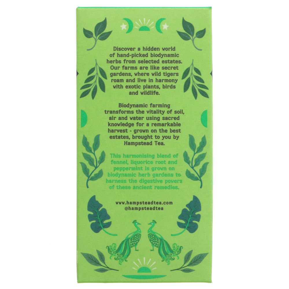 Organic Fennel& Peppermint Herbal Infusion 20 bags - Hampstead Tea - Hebal infusion - Eco Natural Products