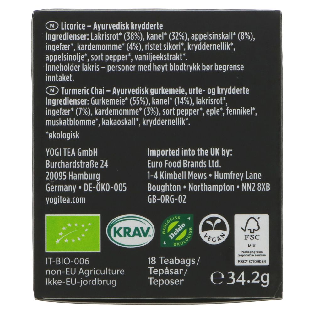 Organic Finest Selection Tea 6x3bags - Yogi Tea - Tea - Eco Natural Products