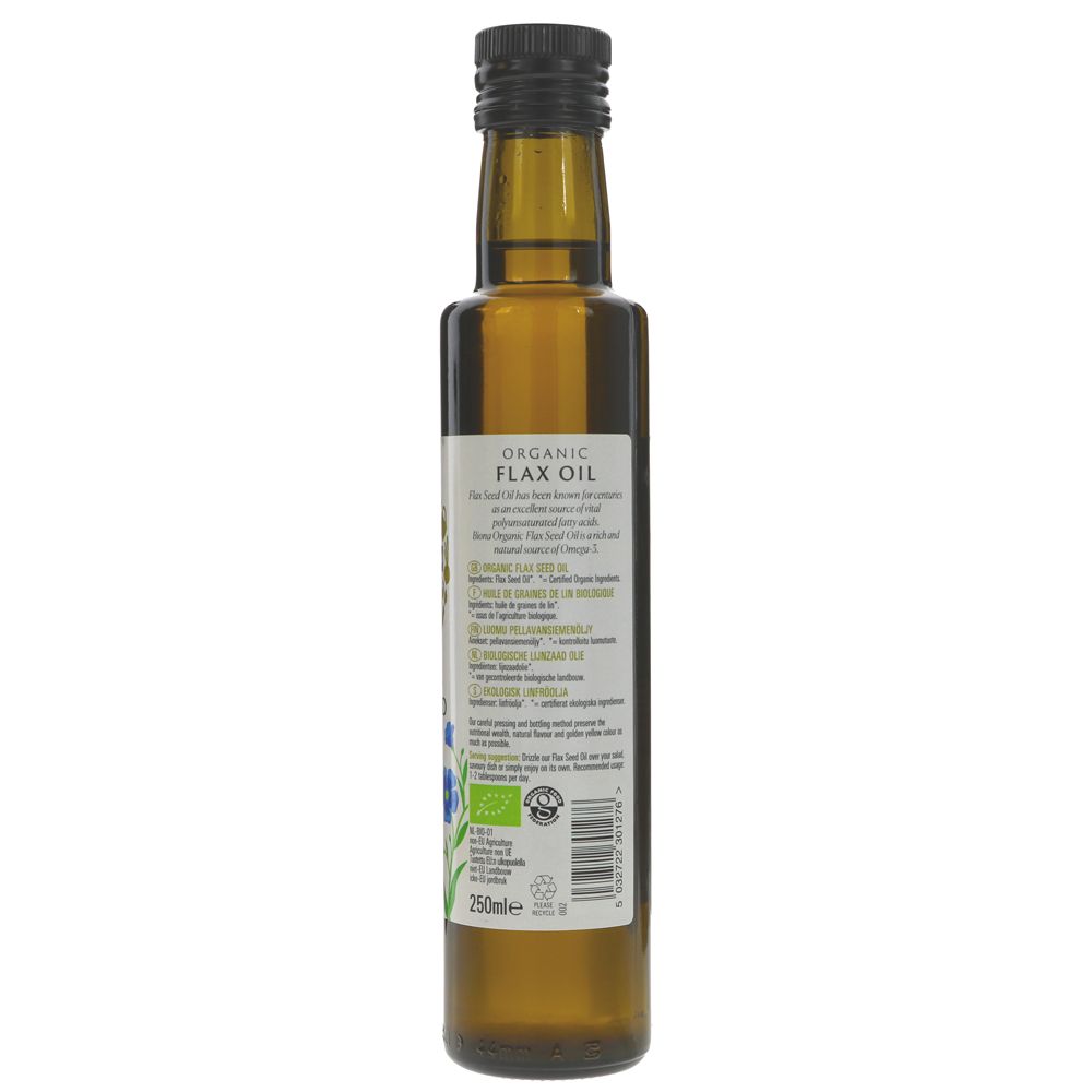 Organic Flax Seed Oil 250ml - Biona - Oil - Eco Natural Products