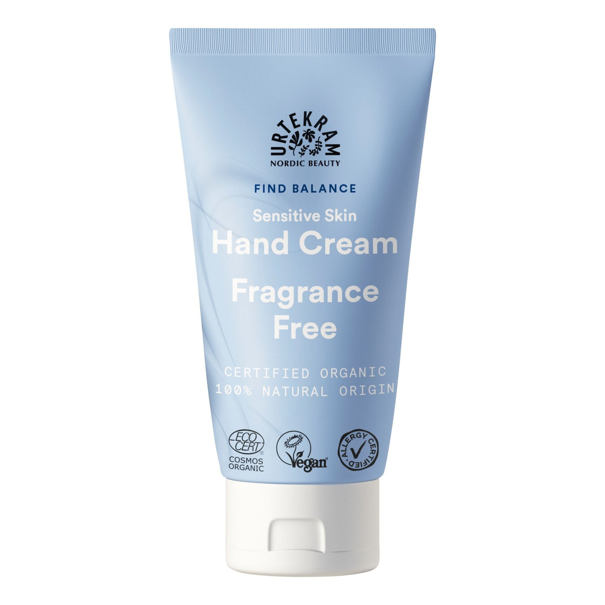 Urtekram Organic Fragrance Free Hand Cream for Sensitive Skin 75ml