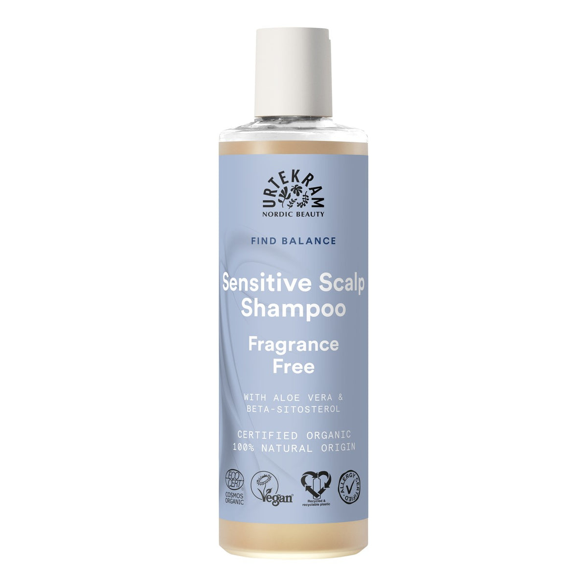 Urtekram Organic Fragrance Free Shampoo for Sensitive Scalp 250ml/500ml – 250ml