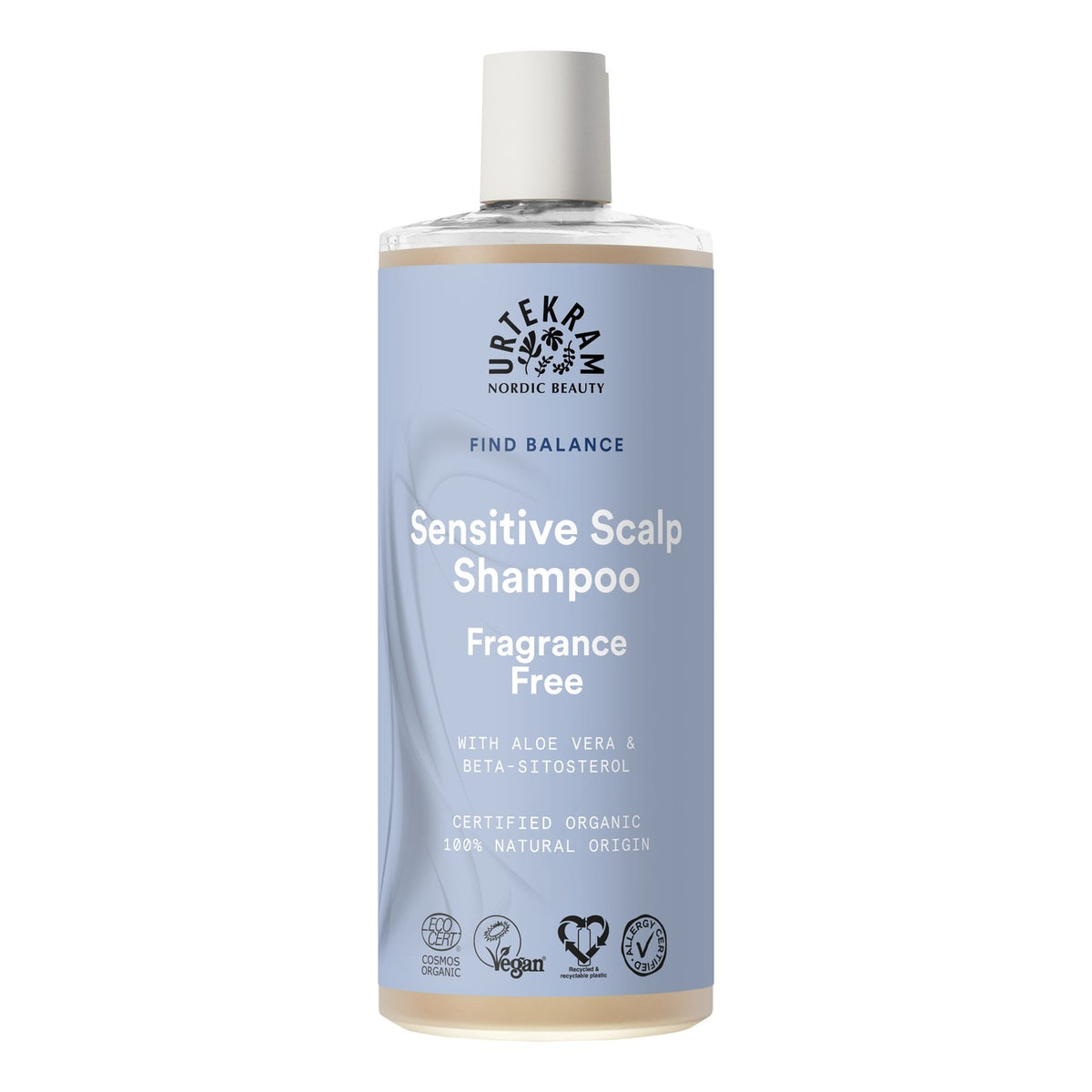 Urtekram Organic Fragrance Free Shampoo for Sensitive Scalp 250ml/500ml – 500ml