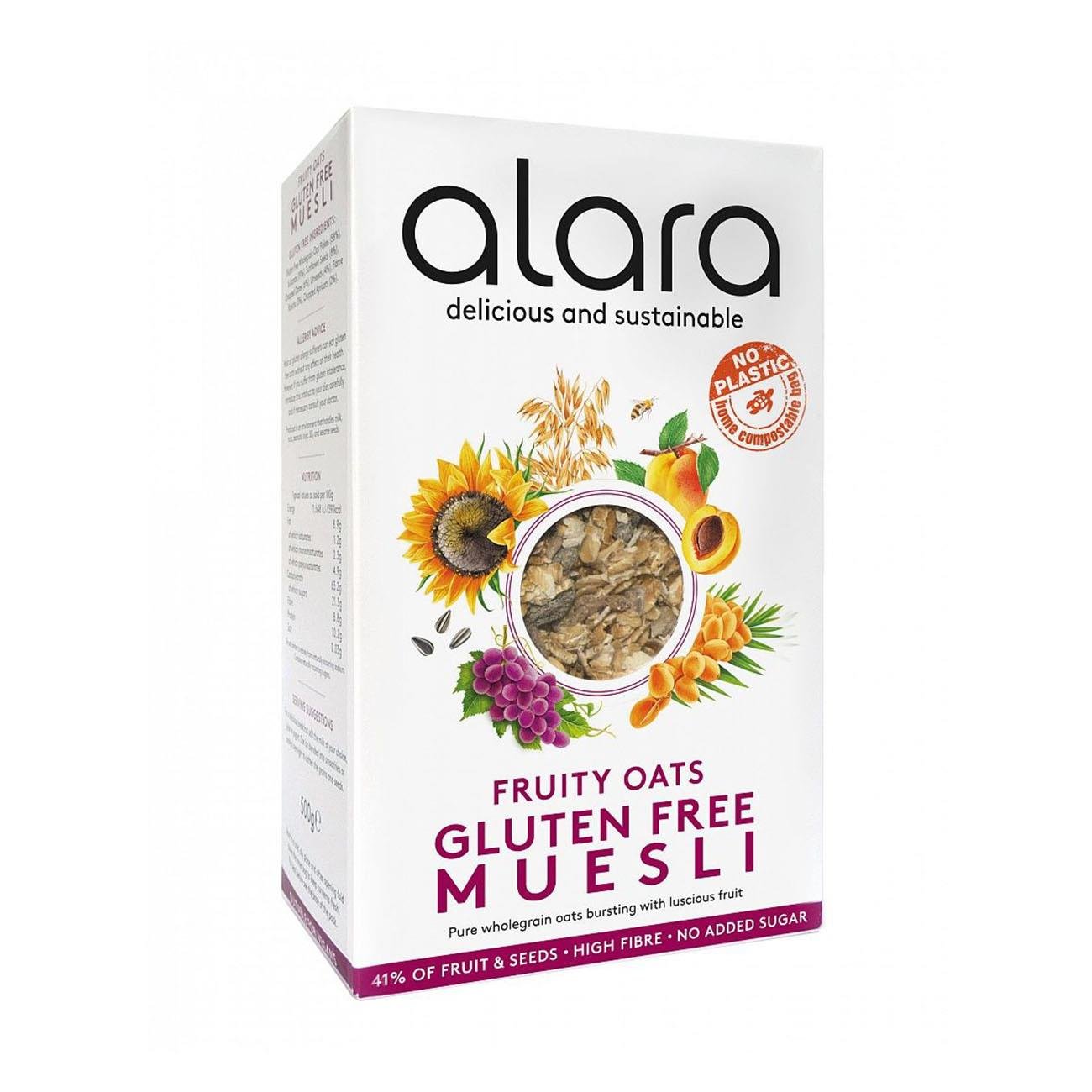 Organic Fruity Oats Gluten Free Muesli 500g - Alara - Muesli - Eco Natural Products