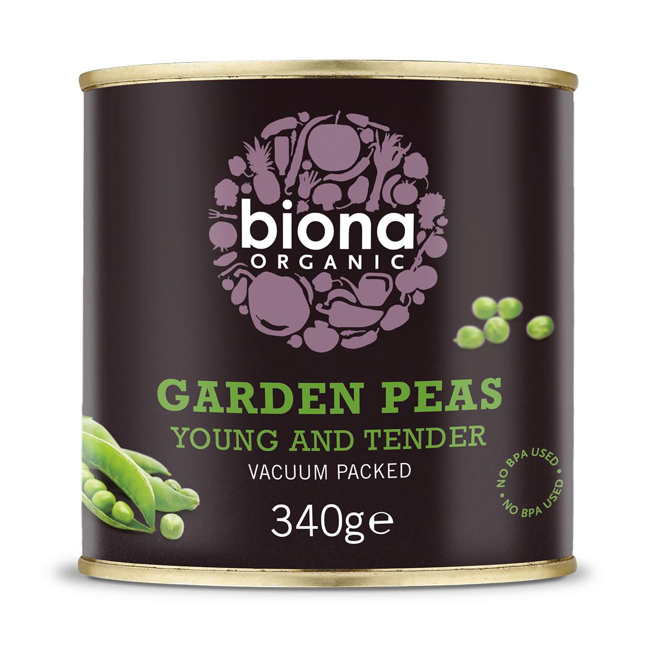 Organic Garden Peas in Can 340g [BLACK FRIDAY] - Eco Natural Products - Biona - Preserved Vegetables