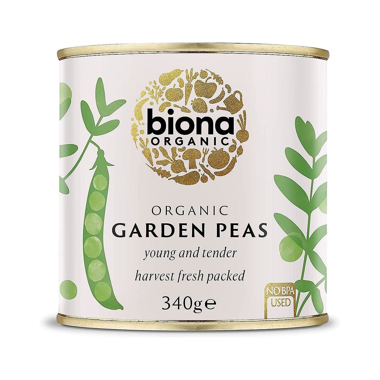 Organic Garden Peas in Can 340g [BLACK FRIDAY] - Eco Natural Products - Biona - Preserved Vegetables