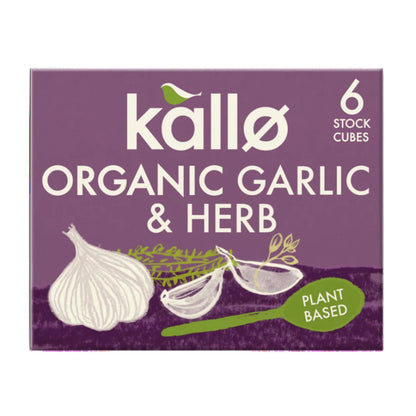 Organic Garlic & Herb Stock 6 Cubes - Kallo - Herbs & Spices - Kallo