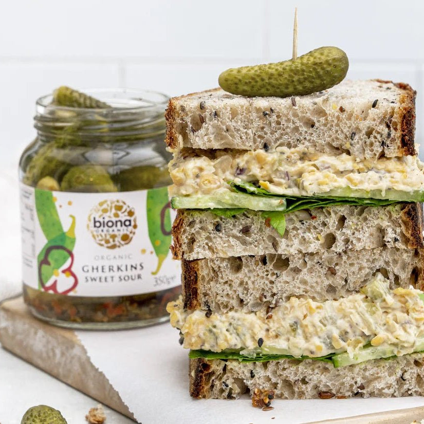Organic Gherkins Sweet Sour Preserved Vegetables 350g - Biona - Gherkins - Eco Natural Products