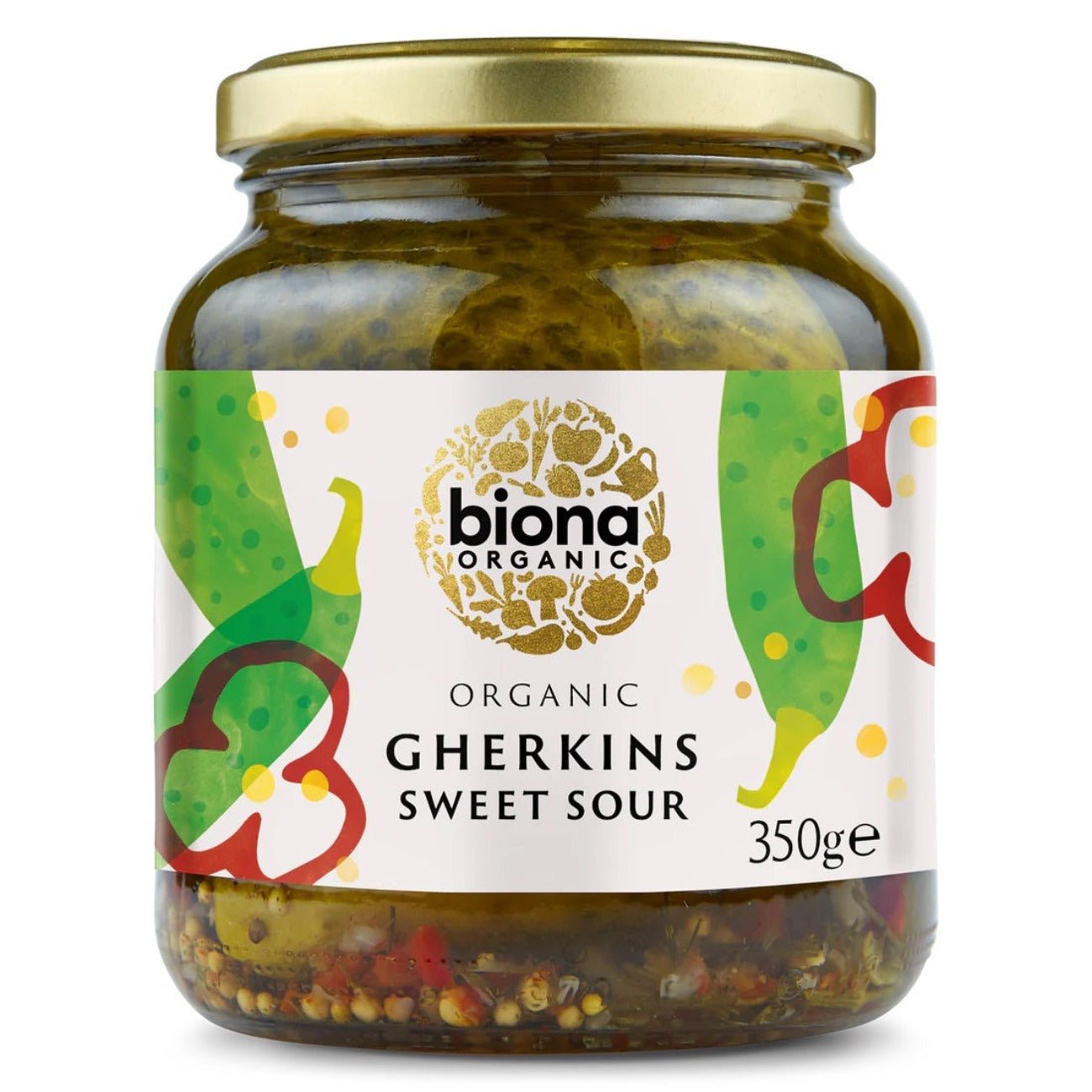 Organic Gherkins Sweet Sour Preserved Vegetables 350g - Biona - Gherkins - Eco Natural Products