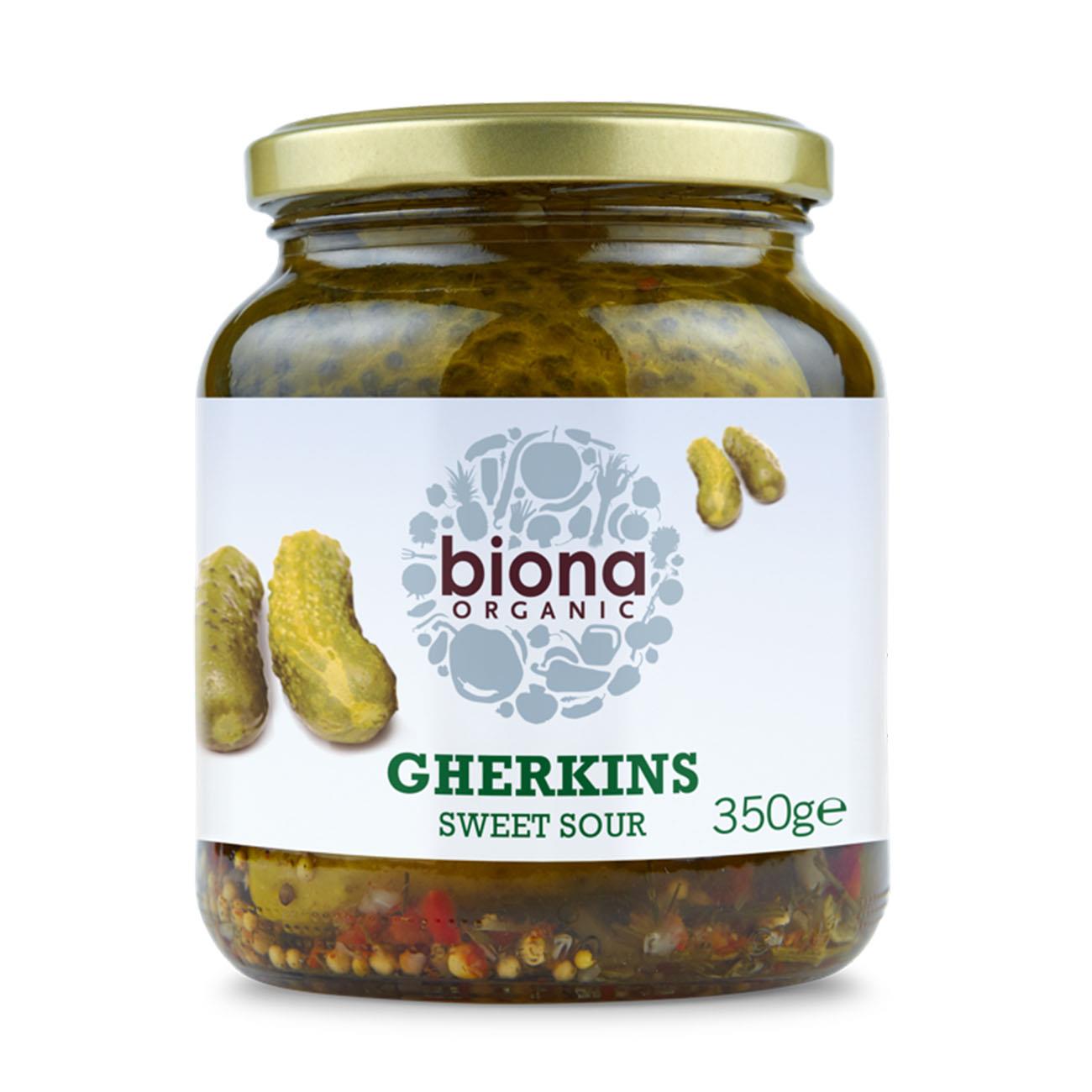 Organic Gherkins Sweet Sour Preserved Vegetables 350g [BLACK FRIDAY] - Eco Natural Products - Biona - Gherkins