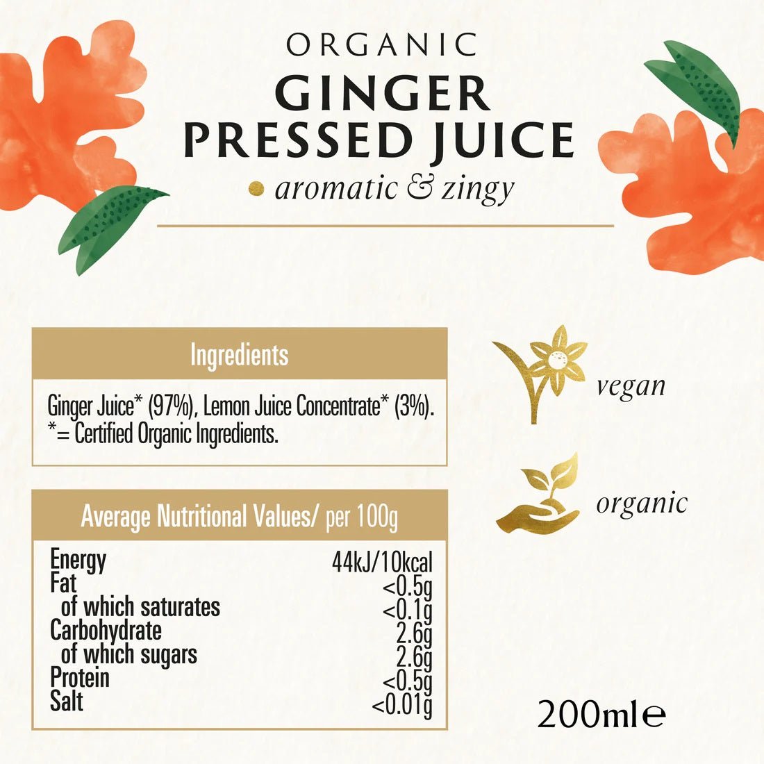 Organic Ginger Juice 200ml - Biona - Juice - Eco Natural Products