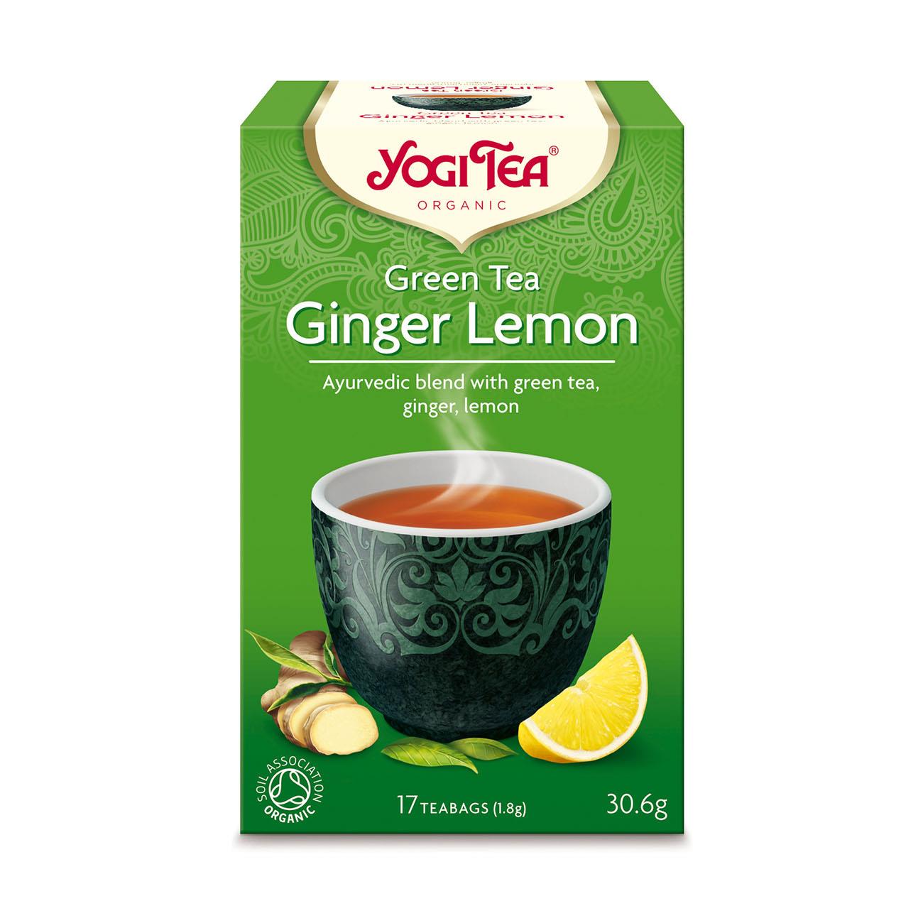 Organic Ginger Lemon Green Tea 17 Bags - Yogi Tea - Tea - Eco Natural Products