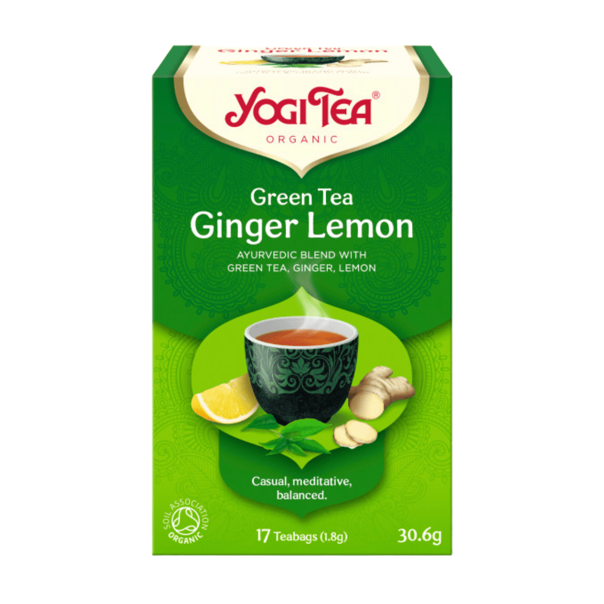 Organic Ginger Lemon Green Tea 17 Bags - Yogi Tea - Teas - Yogi Tea