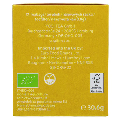 Organic Ginger Lemon Herbal Tea 17 Bags - Yogi Tea - Tea - Eco Natural Products
