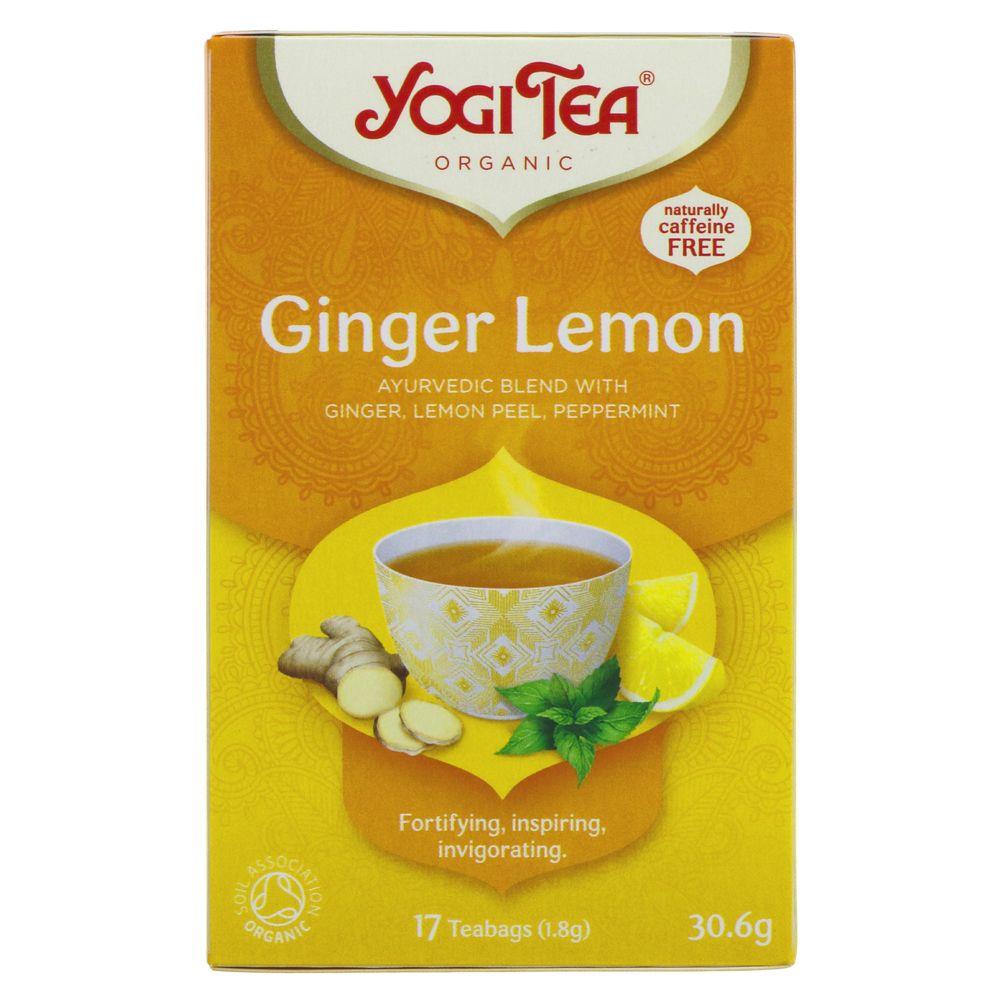 Organic Ginger Lemon Herbal Tea 17 Bags - Yogi Tea - Tea - Eco Natural Products
