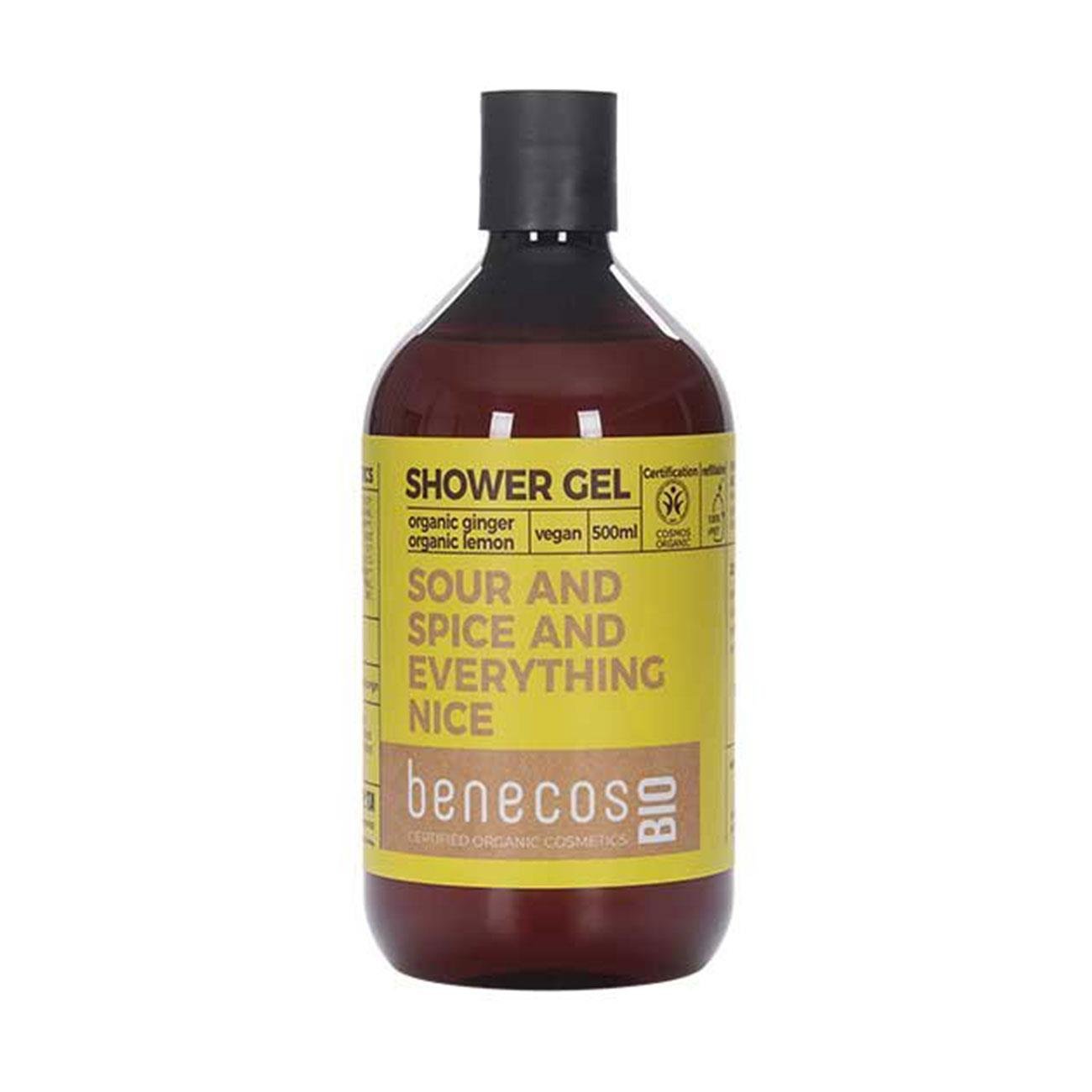 Organic Ginger + Lemon Shower Gel 500ml - Benecos - Shower gel - Eco Natural Products