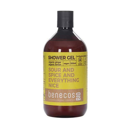 Organic Ginger + Lemon Shower Gel 500ml - Benecos - Shower gel - Eco Natural Products