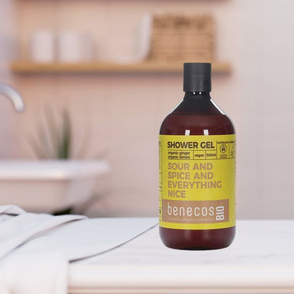 Organic Ginger + Lemon Shower Gel 500ml - Benecos - Shower gel - Eco Natural Products