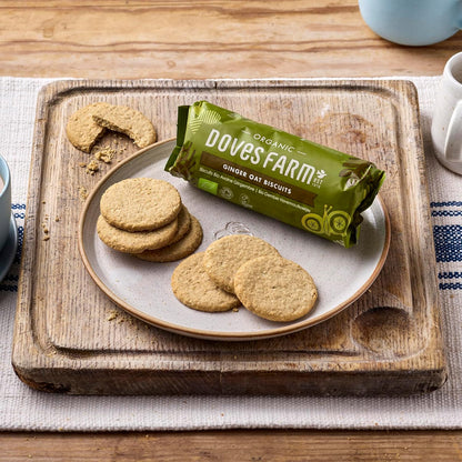 Organic Ginger Oat Biscuit 200g - Doves Farm - Crackers - Eco Natural Products
