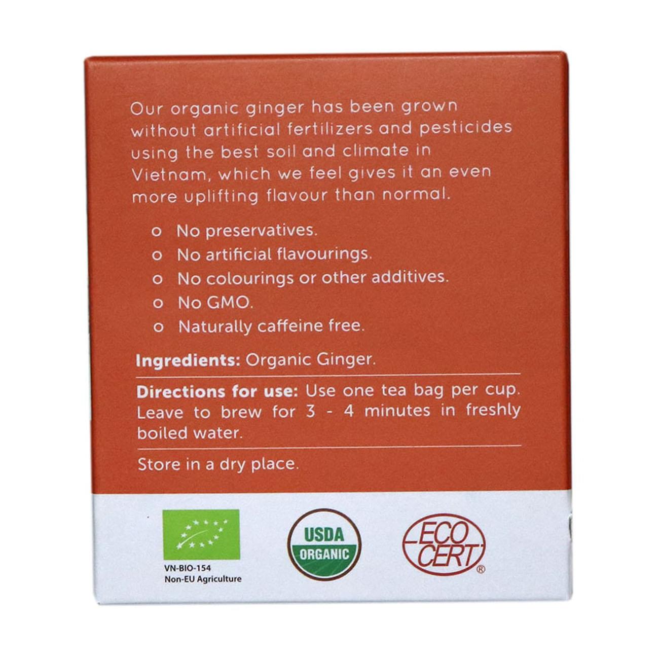 Organic Ginger Tea 20 Sachets - Natur Boutique - Herbal tea - Eco Natural Products