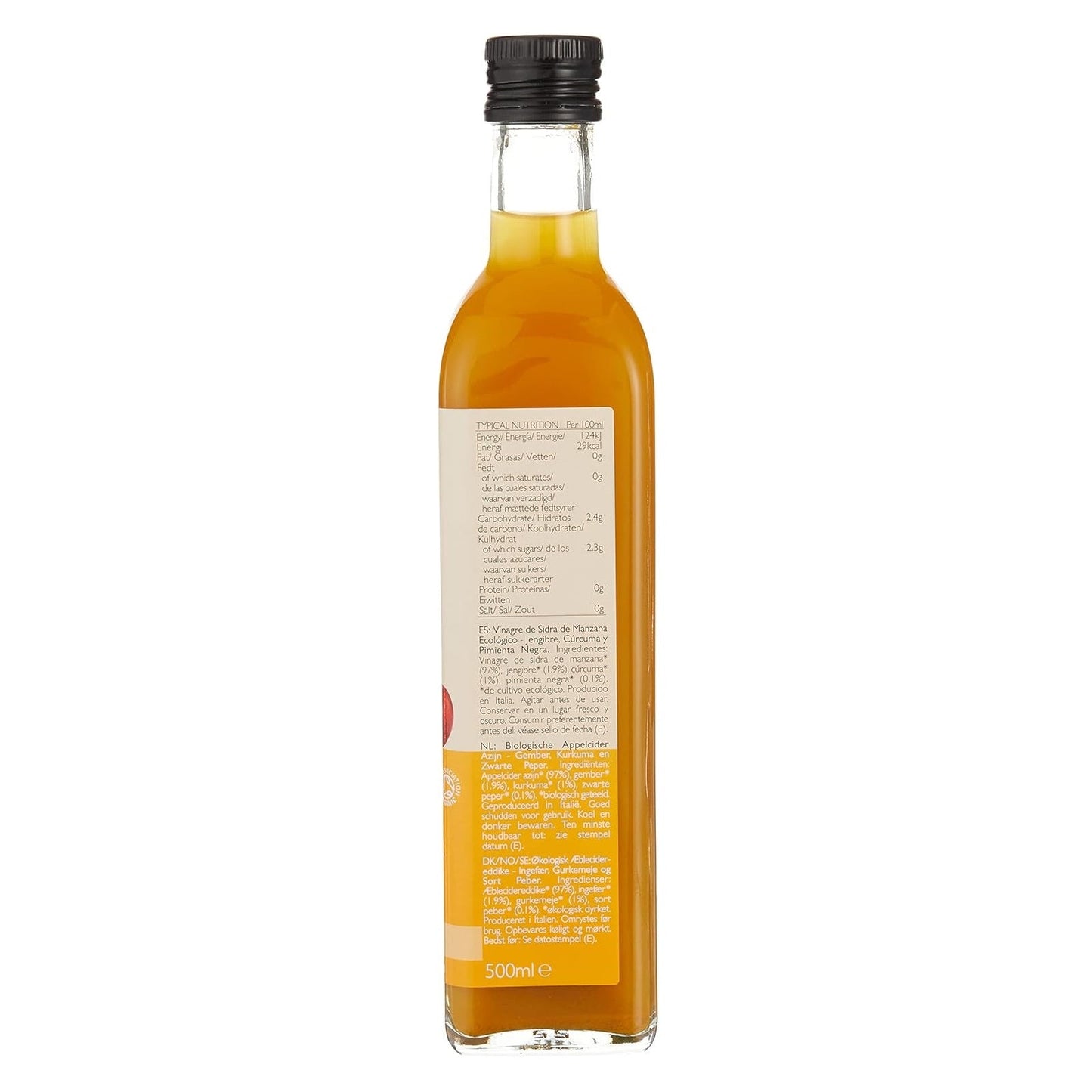 Organic Ginger Turmeric Apple Cider Vinegar with The Mother 500ml - Clearspring - Vinegar - Eco Natural Products