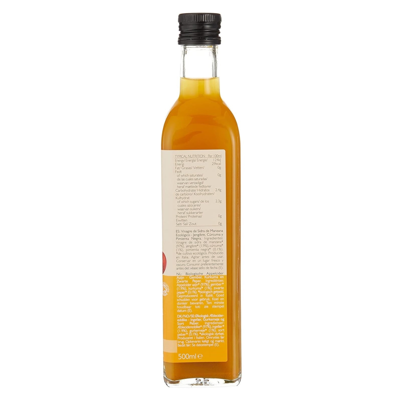 Organic Ginger Turmeric Apple Cider Vinegar with The Mother 500ml - Clearspring - Vinegar - Eco Natural Products