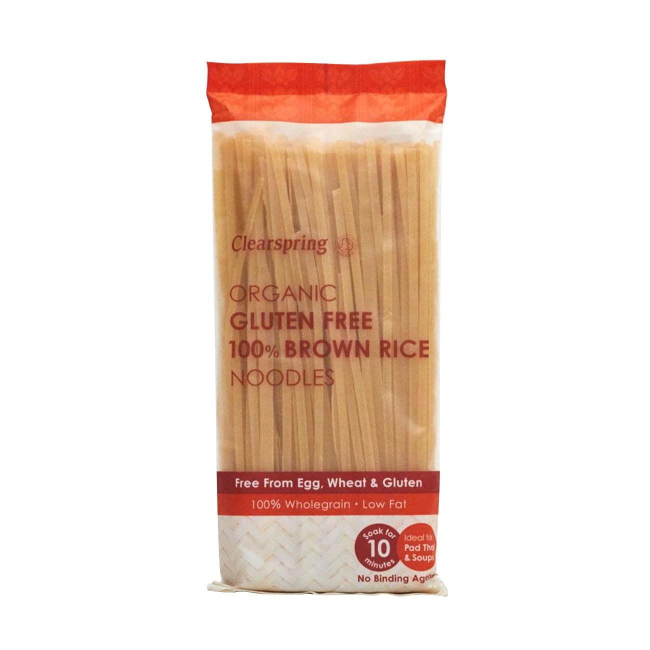 Organic Gluten Free 100% Brown Rice Noodles 200g BBE 2.04.2023 - Eco Natural Products - Clearspring - Noodles