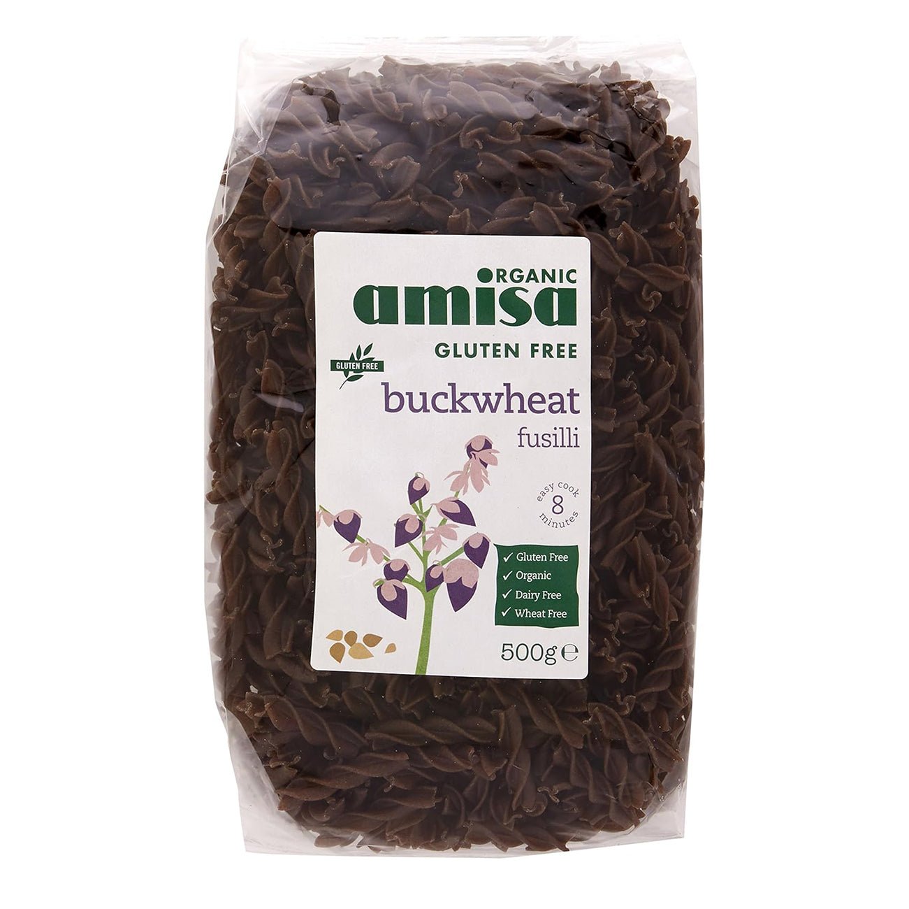 Organic Gluten Free Buckwheat Fusilli 500g [BLACK FRIDAY] - Eco Natural Products - Amisa - Pasta