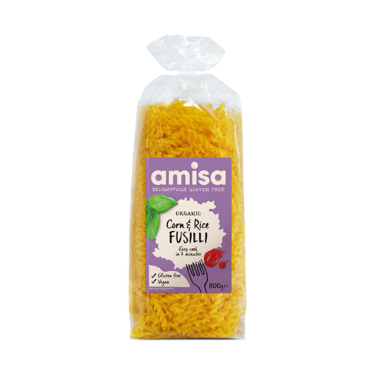 Organic Gluten Free Corn and Rice Fusilli 500g [BLACK FRIDAY] - Eco Natural Products - Amisa - Pasta