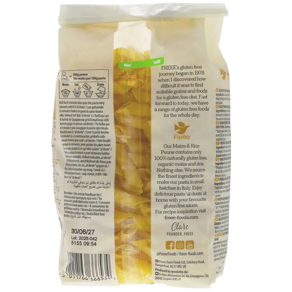 Organic Gluten Free Maize and Rice Penne Pasta 400g - Doves Farm - Pasta - Doves Farm