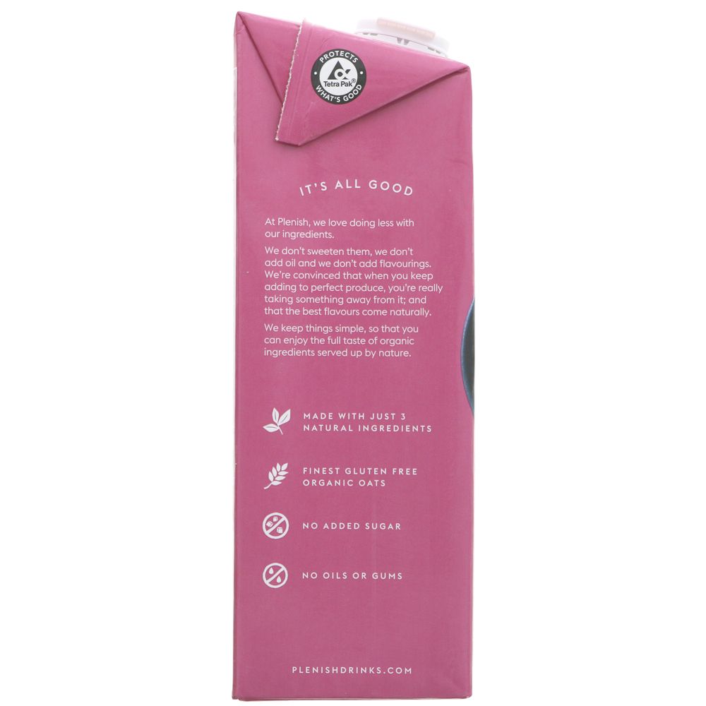 Organic Gluten - Free Oat Milk 1000ml - Plenish - Drink - Eco Natural Products