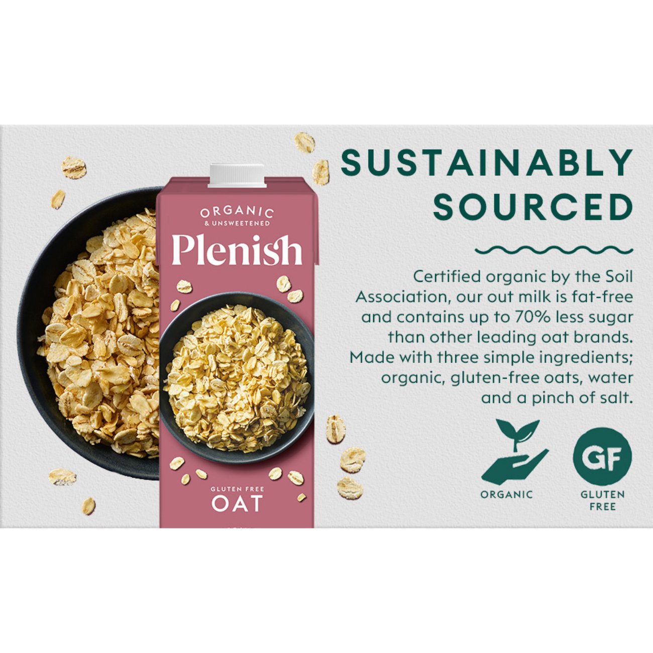 Organic Gluten - Free Oat Milk 1000ml - Plenish - Drink - Eco Natural Products