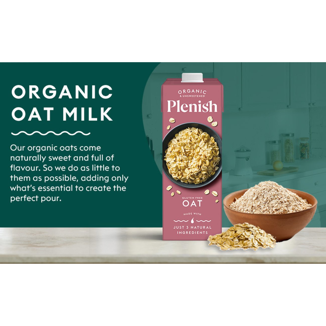 Organic Gluten - Free Oat Milk 1000ml - Plenish - Drink - Eco Natural Products