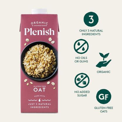 Organic Gluten - Free Oat Milk 1000ml - Plenish - Drink - Eco Natural Products