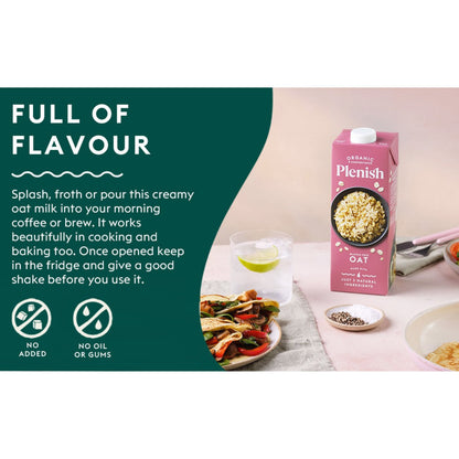 Organic Gluten - Free Oat Milk 1000ml - Plenish - Drink - Eco Natural Products