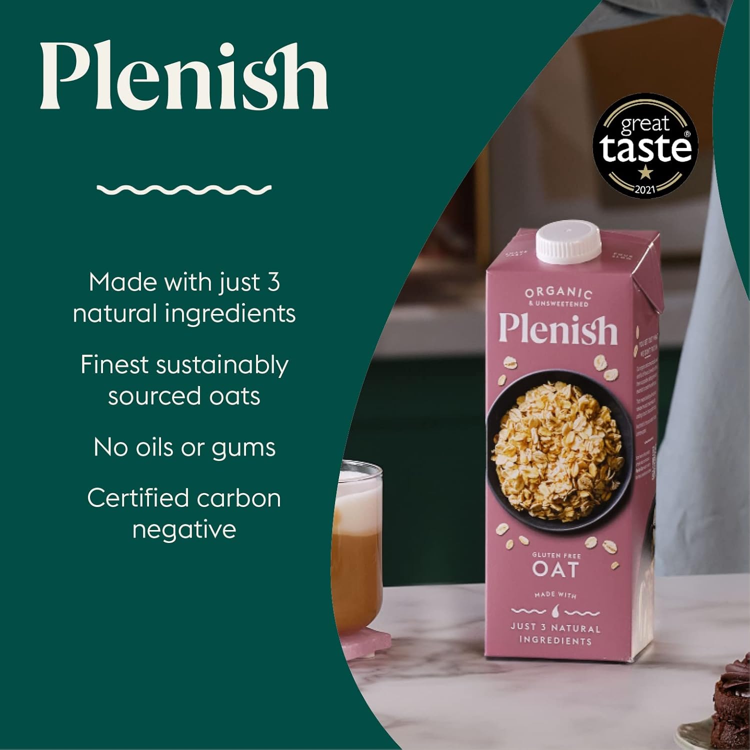 Organic Gluten - Free Oat Milk 1000ml - Plenish - Drink - Eco Natural Products