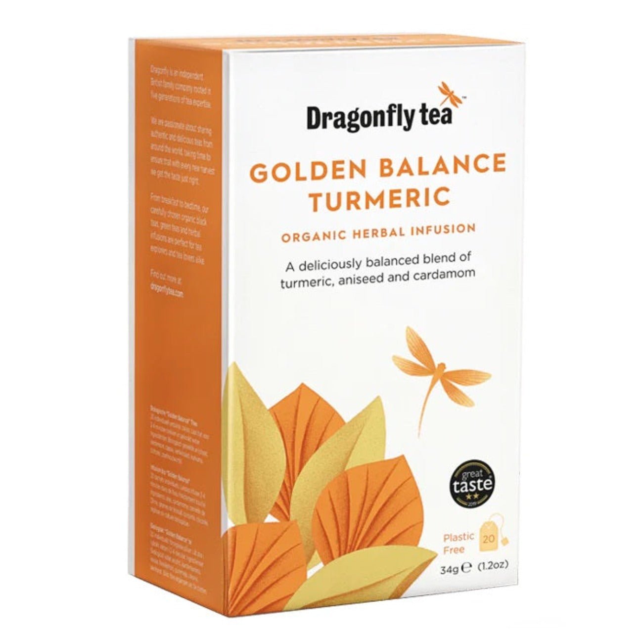 Organic Golden Balance Turmeric Herbal Infusion 20 bags - Dragonfly Tea - Herbal infusion - Eco Natural Products