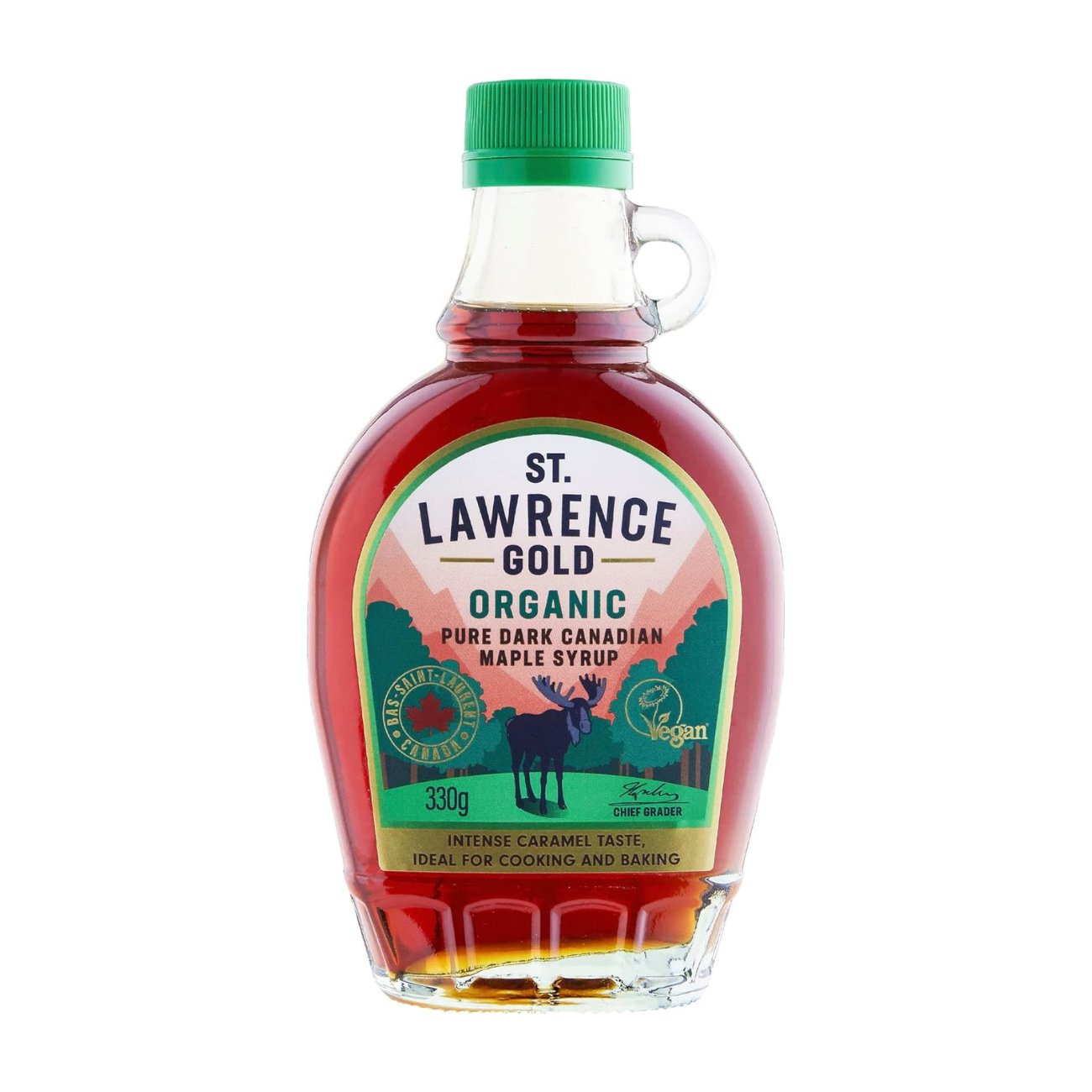 Organic Grade A Dark Colour Robust Taste Maple 330g [BLACK FRIDAY] - Eco Natural Products - St Lawrence Gold - Syrup